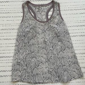 Joie 100% Silk Reptile Print Racerback Tank